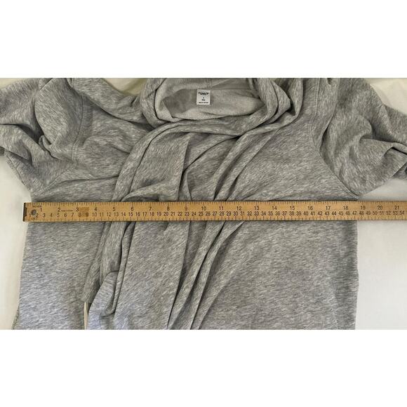 Old Navy Active Large Tall Gray Drawstring Neck Drape Terry Activewear Cardigan - Picture 2 of 7